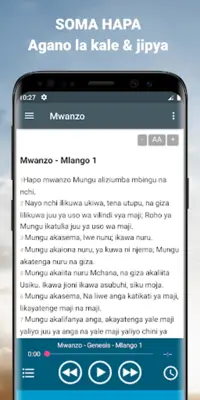 Audio Bible Swahili offline android App screenshot 3